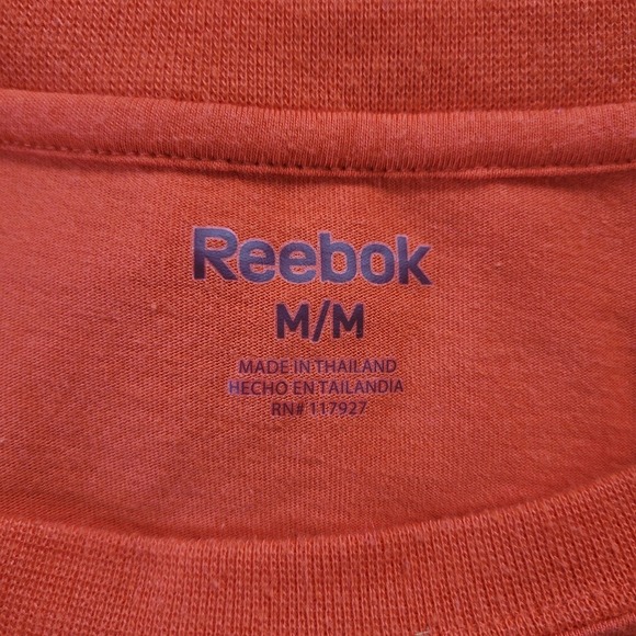 Reebok Men's Orange Graphic Printed Short Sleeve Crew Neck T-Shirts Top Size M - Picture 7 of 8